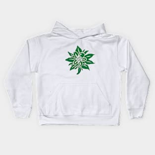 Emerald Blossom Artistic Floral Design No. 516 Kids Hoodie